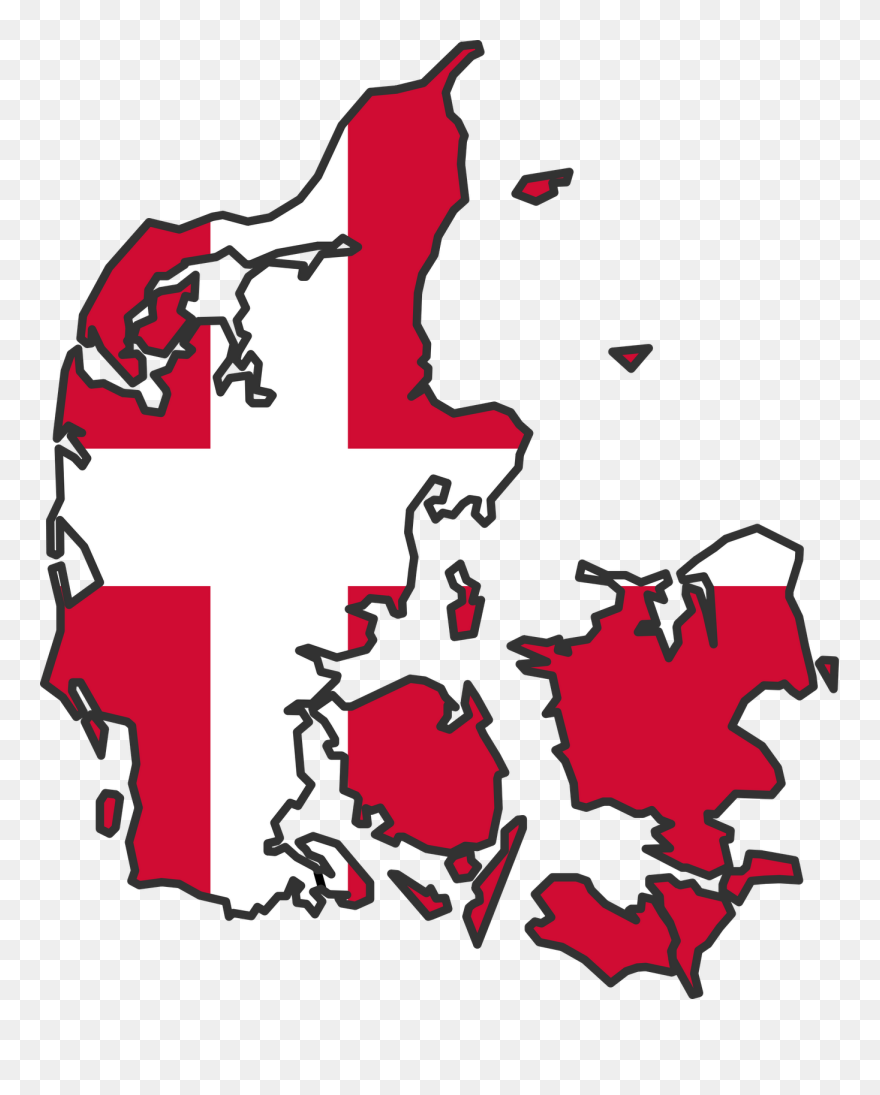 Denmark Flag14 - Denmark Flag Map Png Clipart