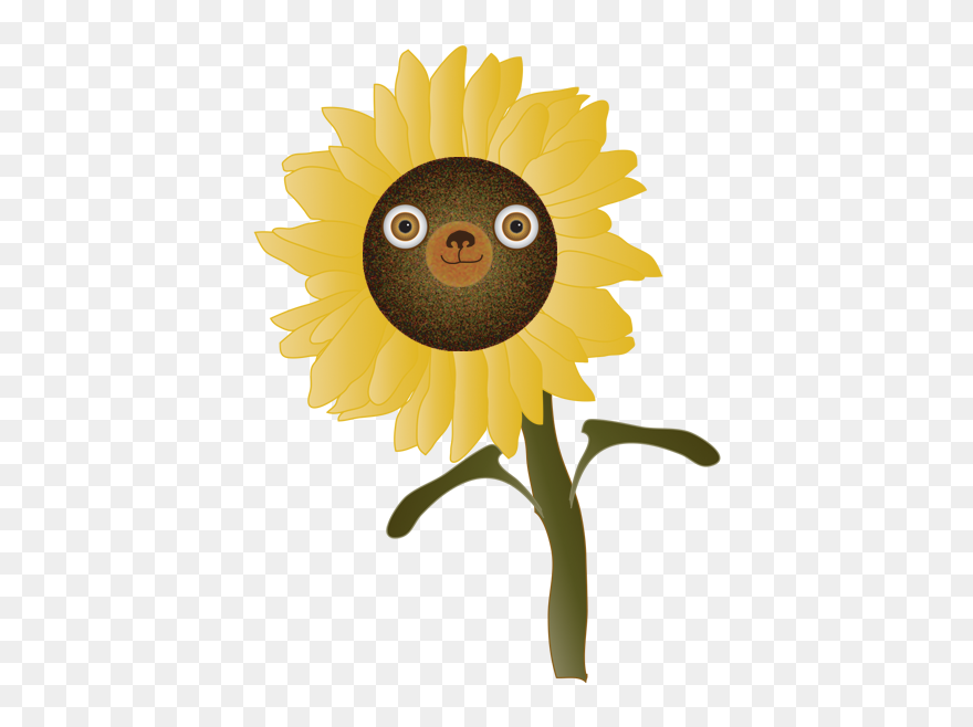 Sunflower Mascot Illustration - Black-eyed Susan Clipart