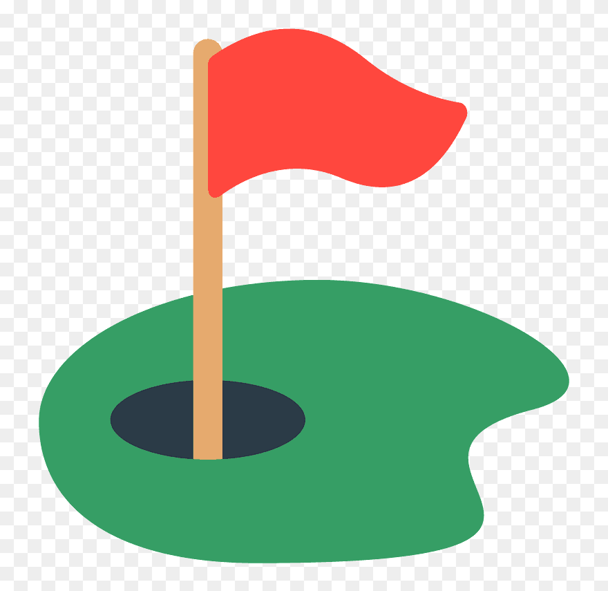 Flag In Hole Emoji Clipart - Flag In Hole Emoji - Png Download