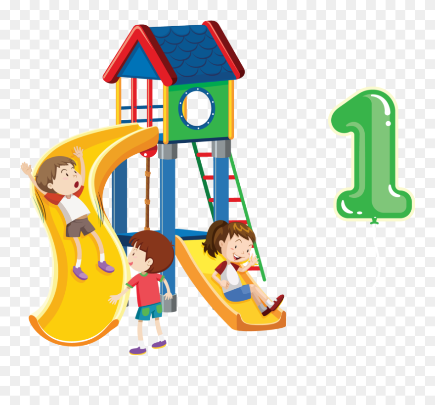 Playground - Children Playing In Playground Clip Art - Png Download