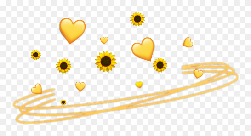 Yellow Heart Crown Png Clipart