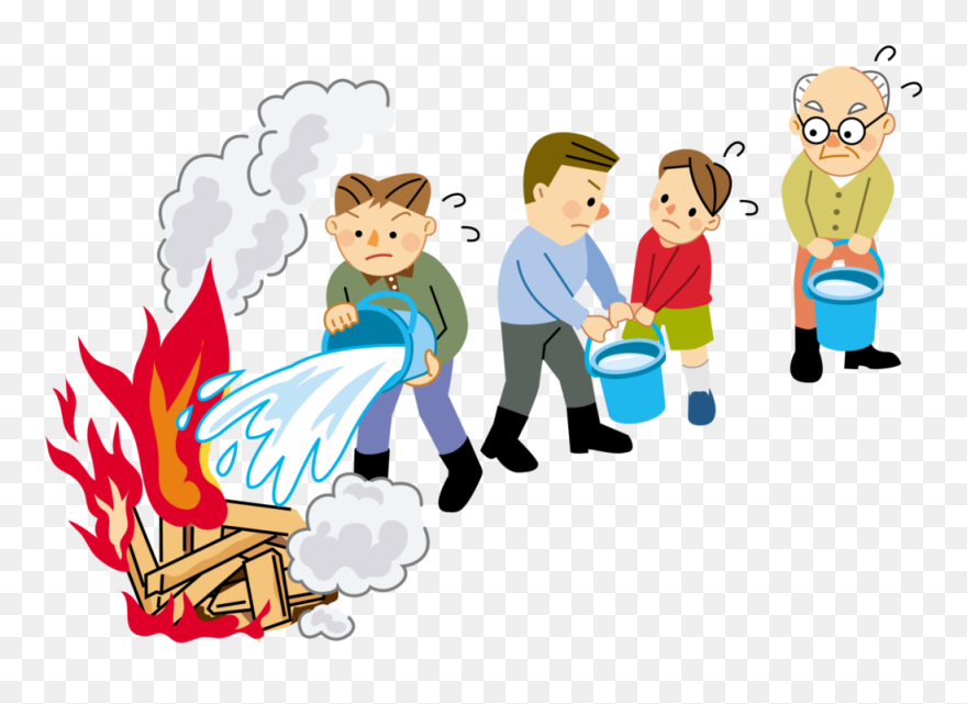 Bucket Brigade - Cartoon Clipart