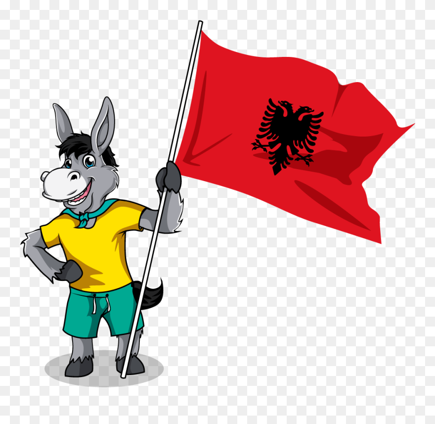 Balkan Flags Albania - Chasing The Donkey Slovenia Flag Clipart