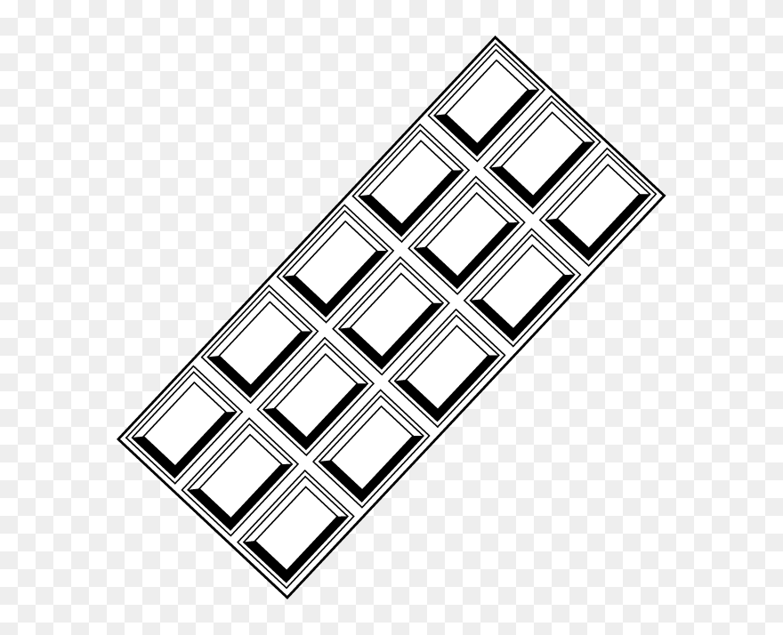 Chocolate Clipart Free Clipart Image - Chocolate Bar Clipart Black And White - Png Download