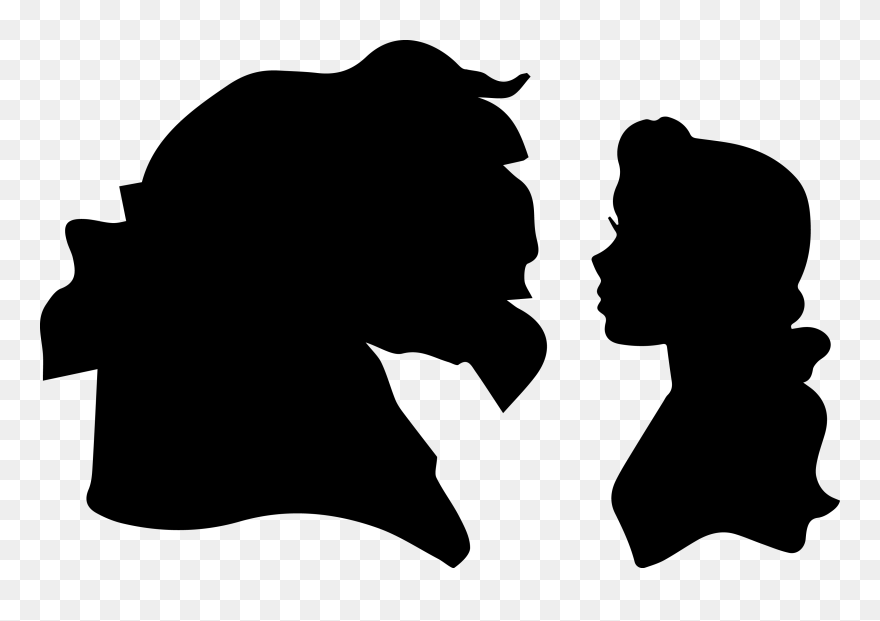 Beauty And Beast Silhouette Free Clipart