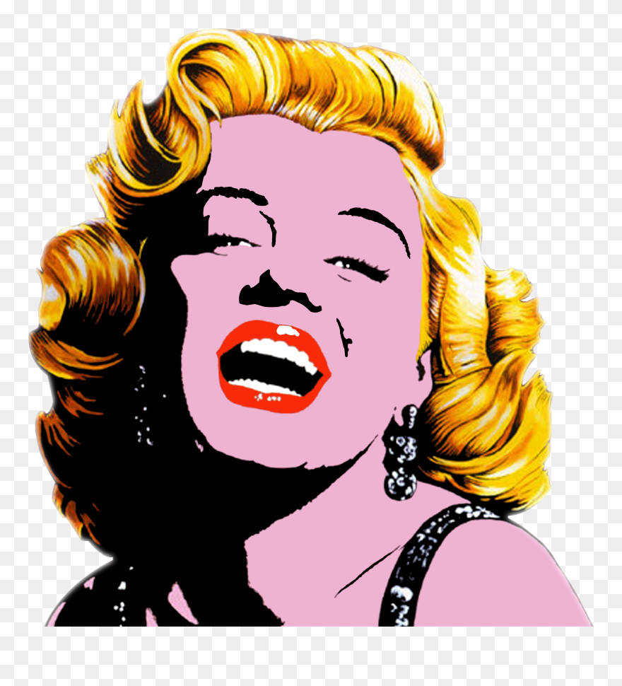 Kiss Clipart Marilyn Monroe - Marilyn Monroe Face Pop Art - Png Download