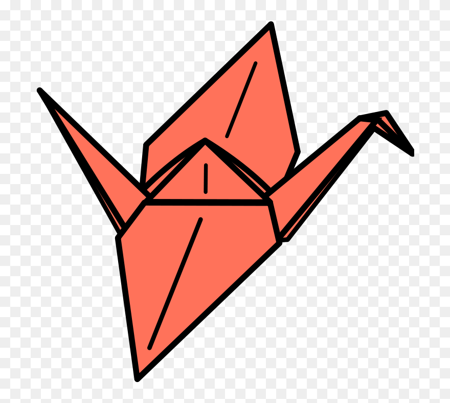 Orgimai Clipart Svg Stock Free Clipart - Origami Crane Clipart - Png Download