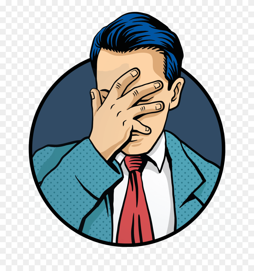 Transparent Facepalm Clipart - Disappointed Png