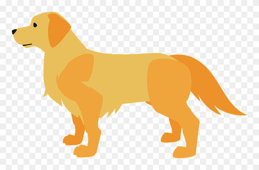 Golden Retriever Dog Animal Clipart - ゴールデン レトリバー イラスト フリー - Png Download