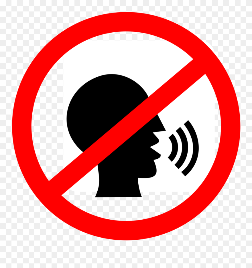 No Talking Sign - No Talking Clipart - Png Download