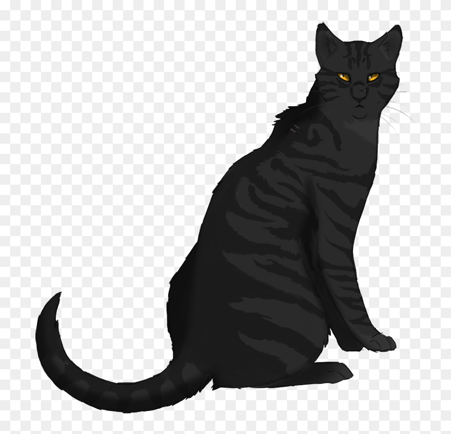 Cat And Dog Sitting Silouette Clipart Png Free Download - Warrior Cats Darkstripe Transparent Png