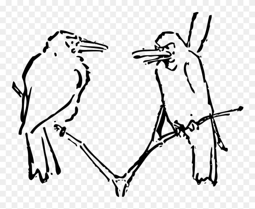 Birds Talking Png Images - Animals Talking Clipart Black And White Transparent Png