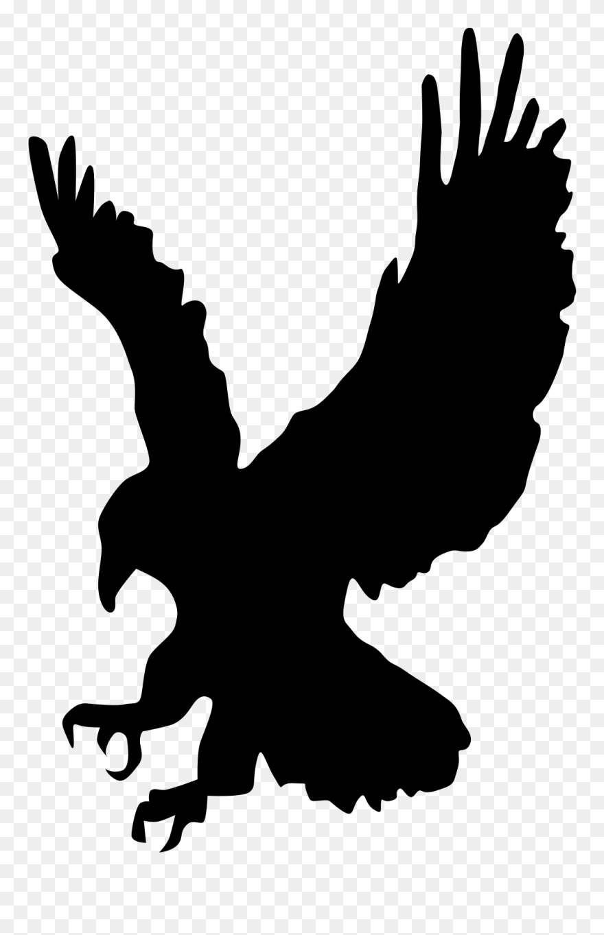 Black And White Eagle Clipart - Png Download