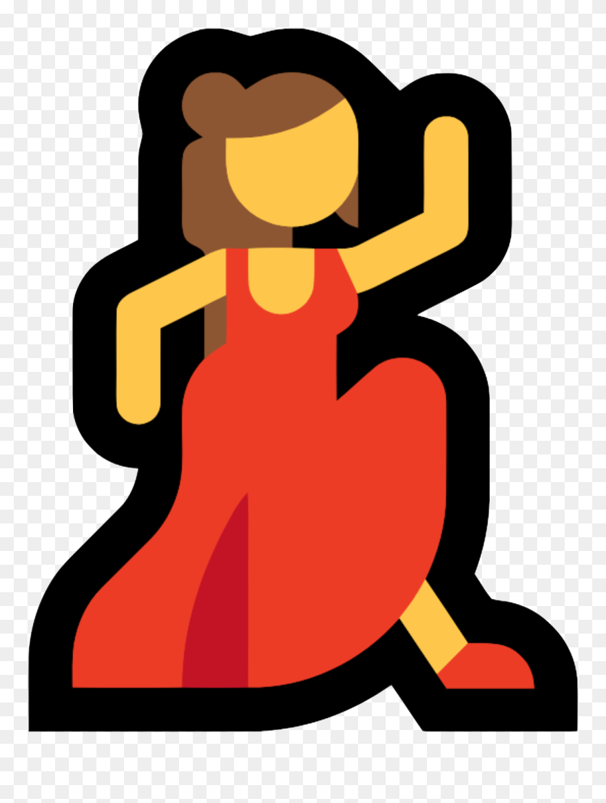 Emoji Dançarina Clipart