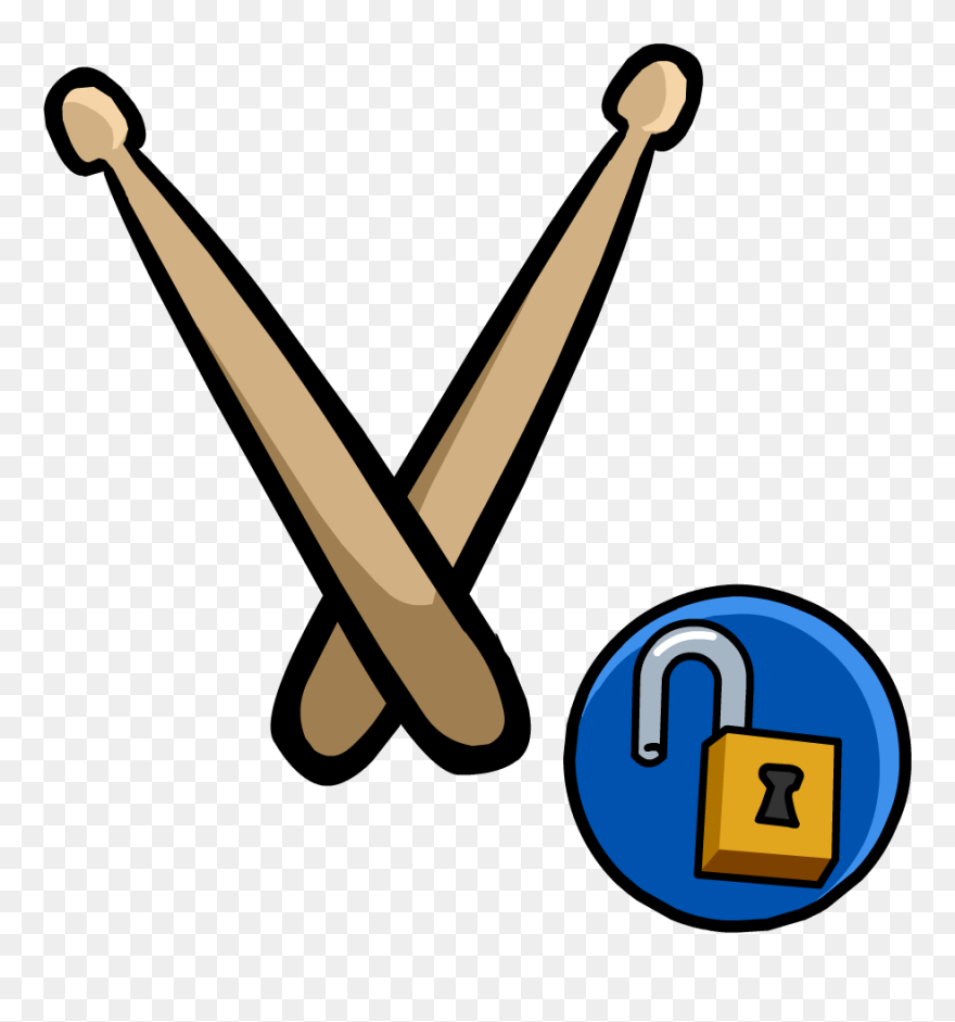 Drum Sticks Clipart Club Penguin - Drum Stick Clipart - Png Download