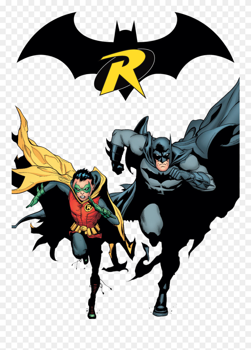 Damian Robin Wayne Dick Batman Grayson Batman And Robin - Batman And Robin Png Clipart