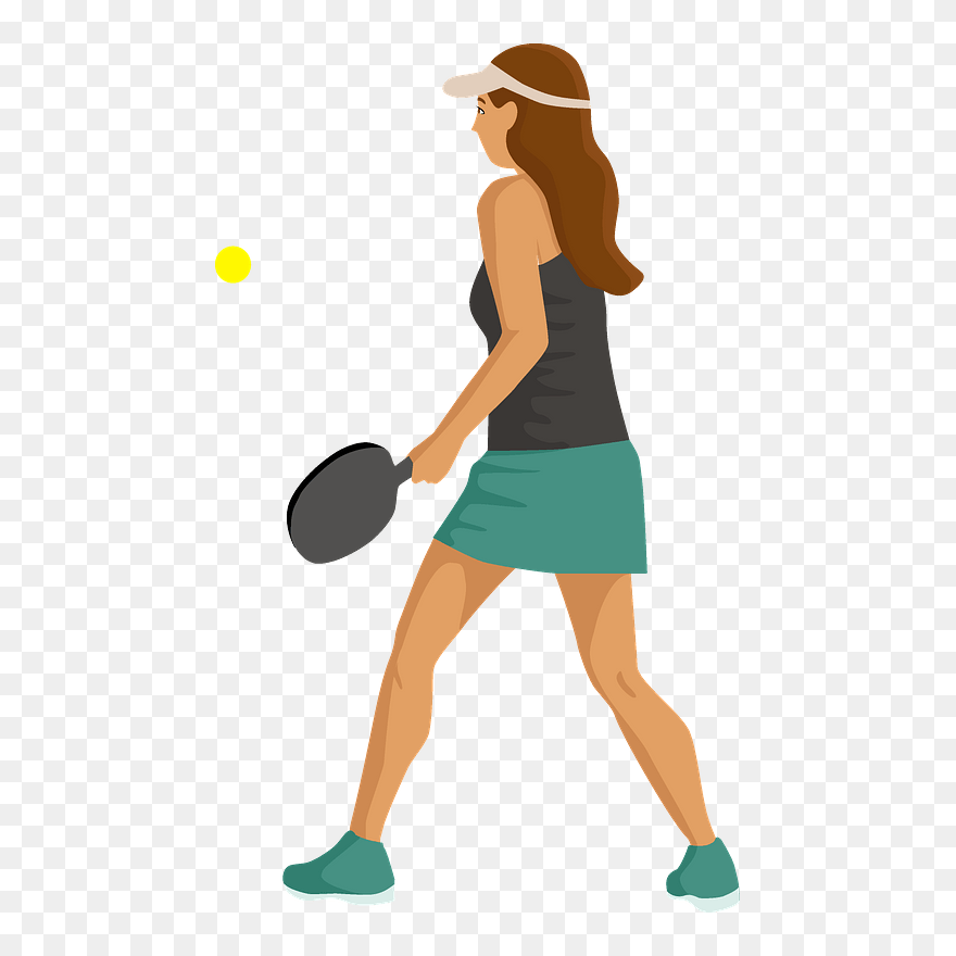 Pickleball Player Clipart - Illustration - Png Download