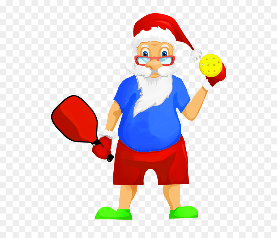 Christmas Pickleball Clipart