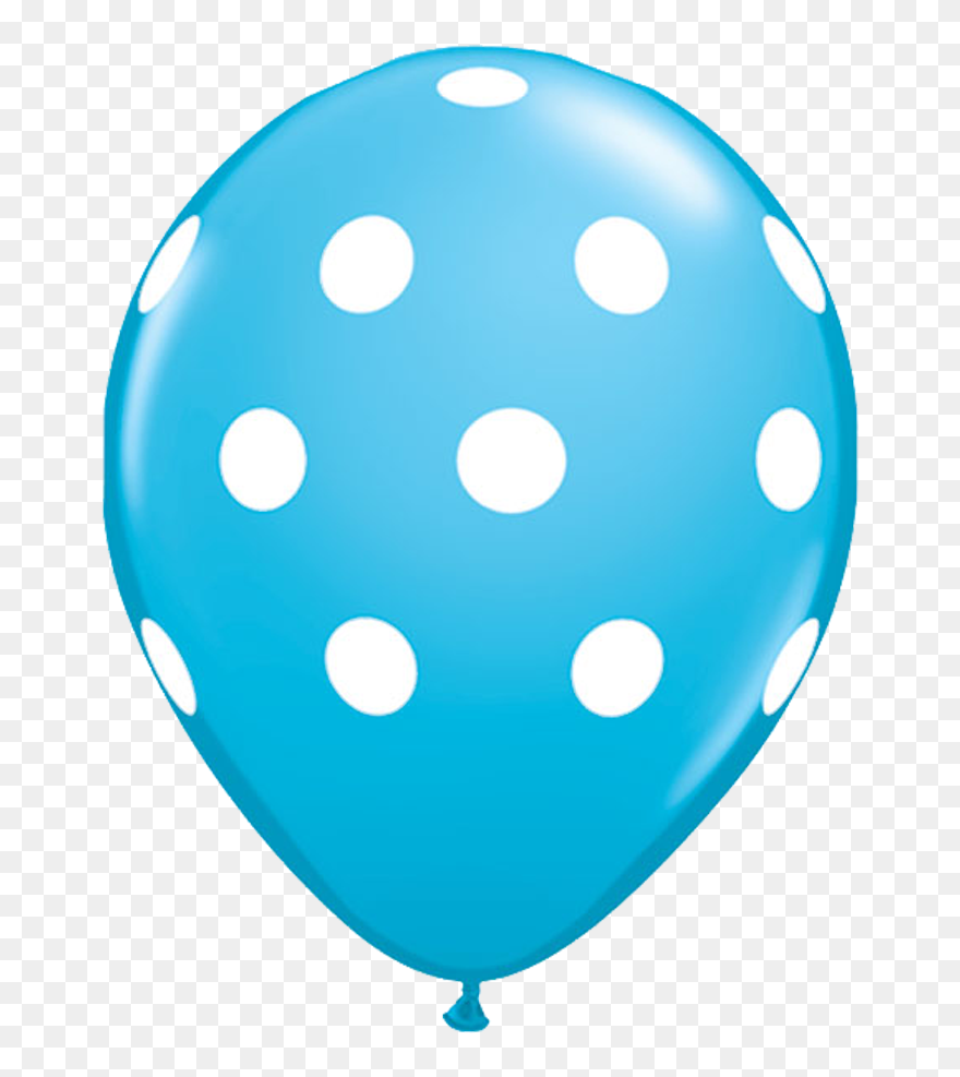 Balloon Blue Polka Dots Clipart