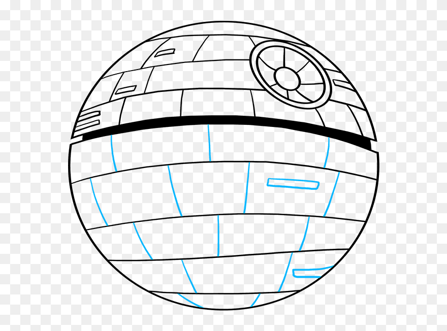 How To Draw The Death Star From Star Wars - Draw Star Wars Death Star Clipart
