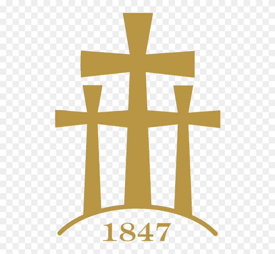 Calvary Church Logo Gold Even Wider - Cross Clipart