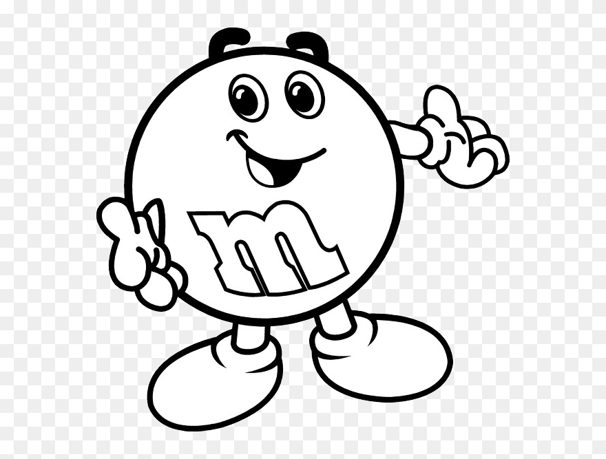 M&m"s Png - M&m Black And White Clip Art Transparent Png