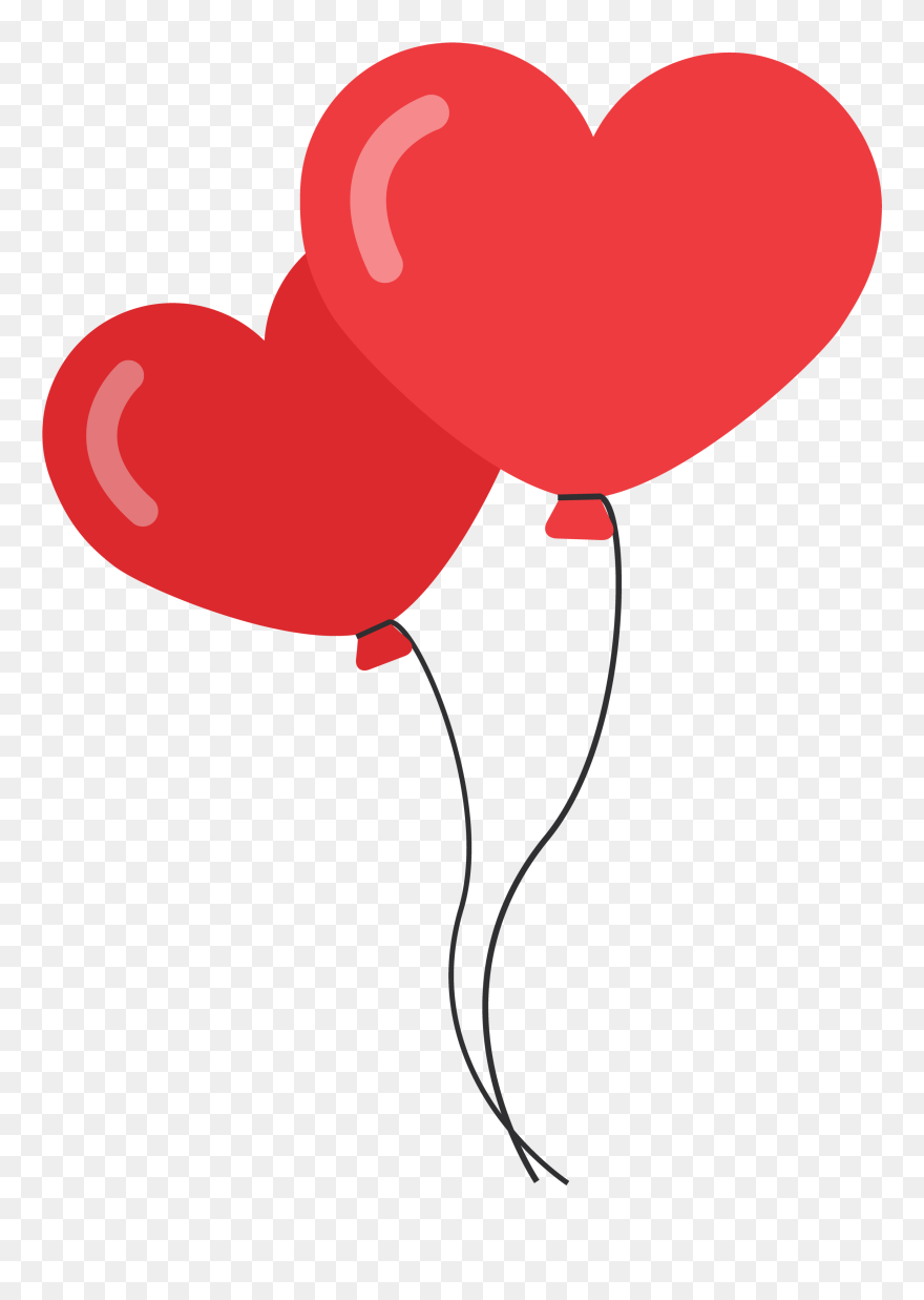 Love Vector Png - Heart Shaped Balloon Png Clipart