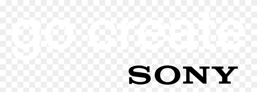 Go Create Sony Logo Black And White Sony - Logo Sony Xperia Png Clipart