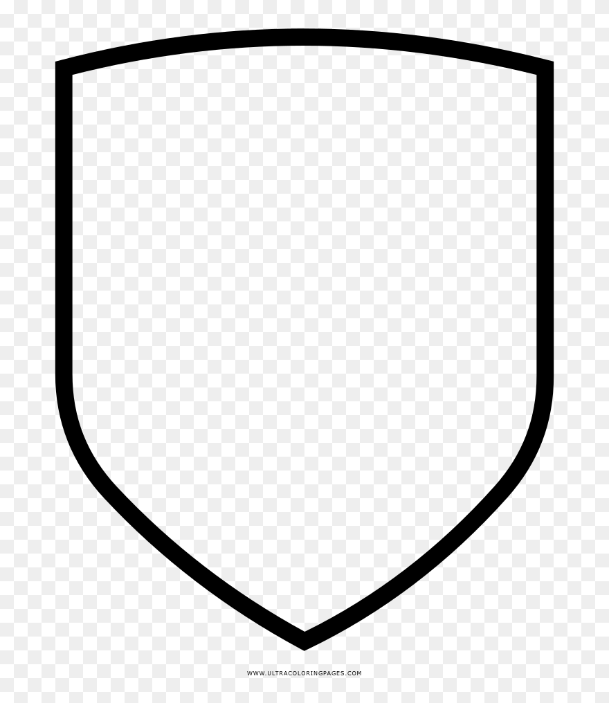 Escudos En Clipart Banner Transparent Desenho Escudo - Empty Shield Crest Logo Png