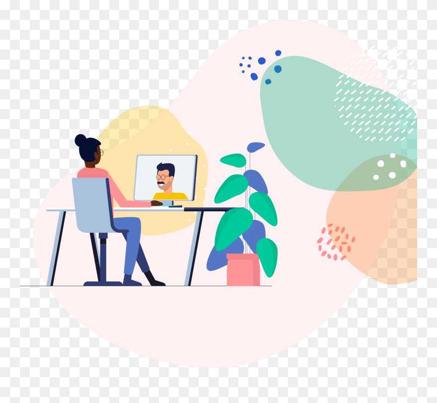 Video Counselling Session Cartoon Clipart