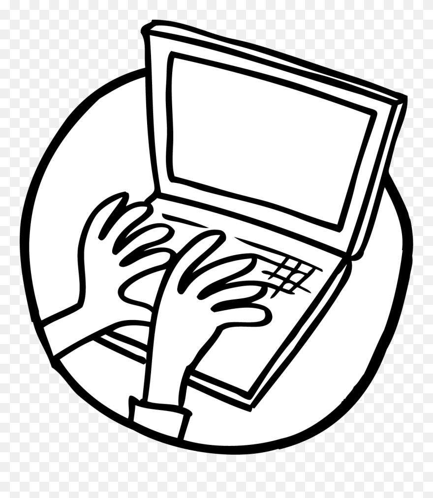 Laptop In Use - Laptop Clipart Png Transparent Png