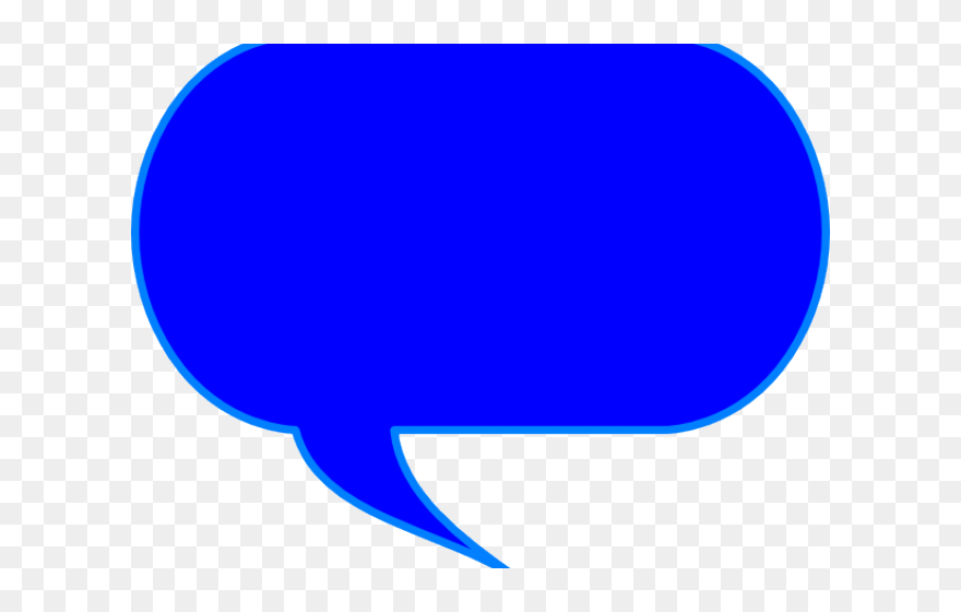 Blue Talk Bubble Clip Art - Transparent Blue Speech Bubble - Png Download