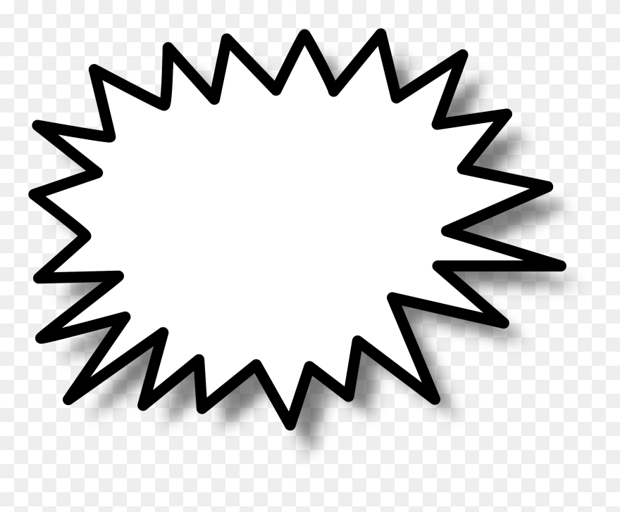 Illustration Of A Cartoon Speech Bubble Free Stock - Star Burst Clip Art - Png Download