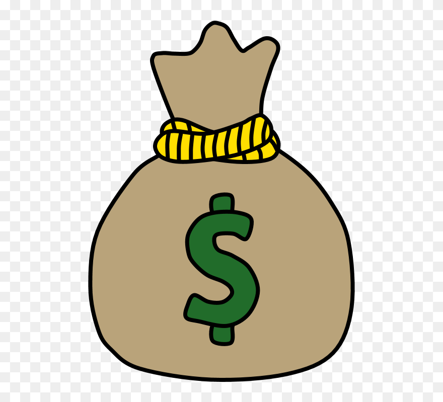 Money Bag - Cartoon Money Bag Png Clipart