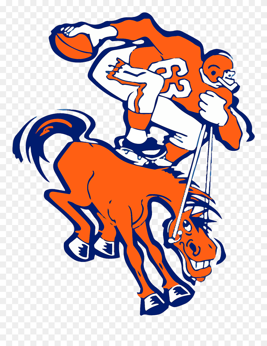 Denver Broncos Logo Evolution Clipart