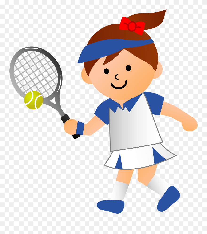Tennis Player Sports Clipart - テニス ラケット イラスト - Png Download