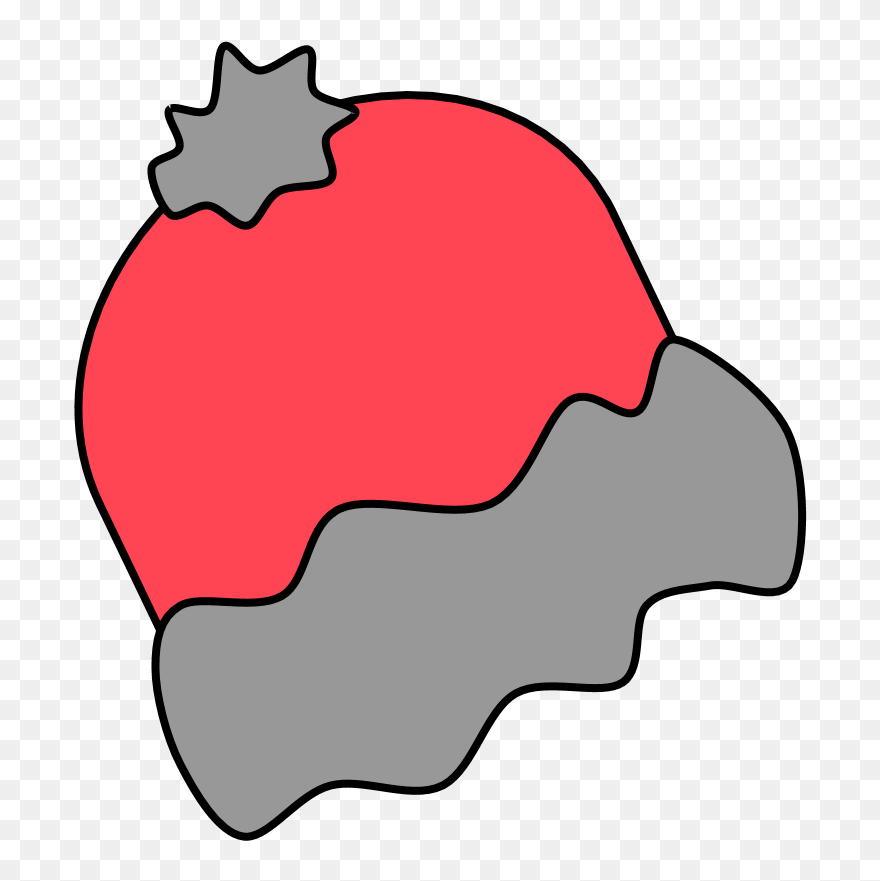 Hat, Winter, Red, Gray, Style Clipart