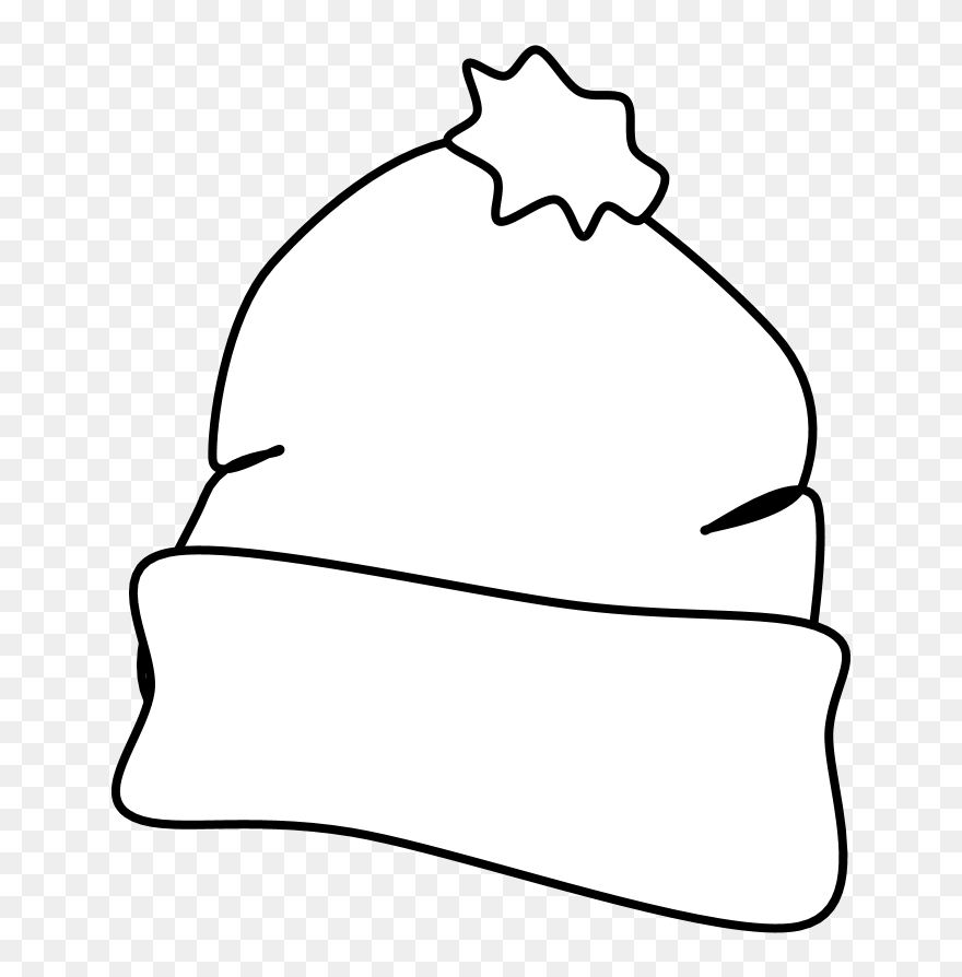 Hat, Winter, Black And White, Style Clipart