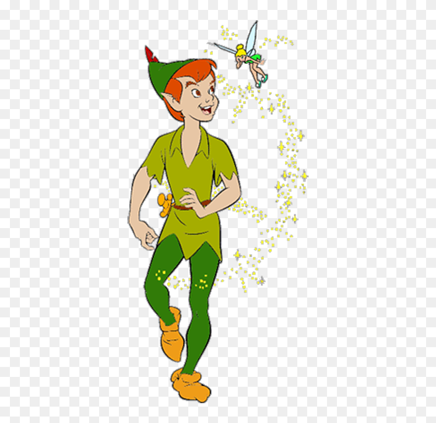 Peter Pan Tinker Bell Peter And Wendy Captain Hook - Peter Pan And Tinkerbell Clipart - Png Download