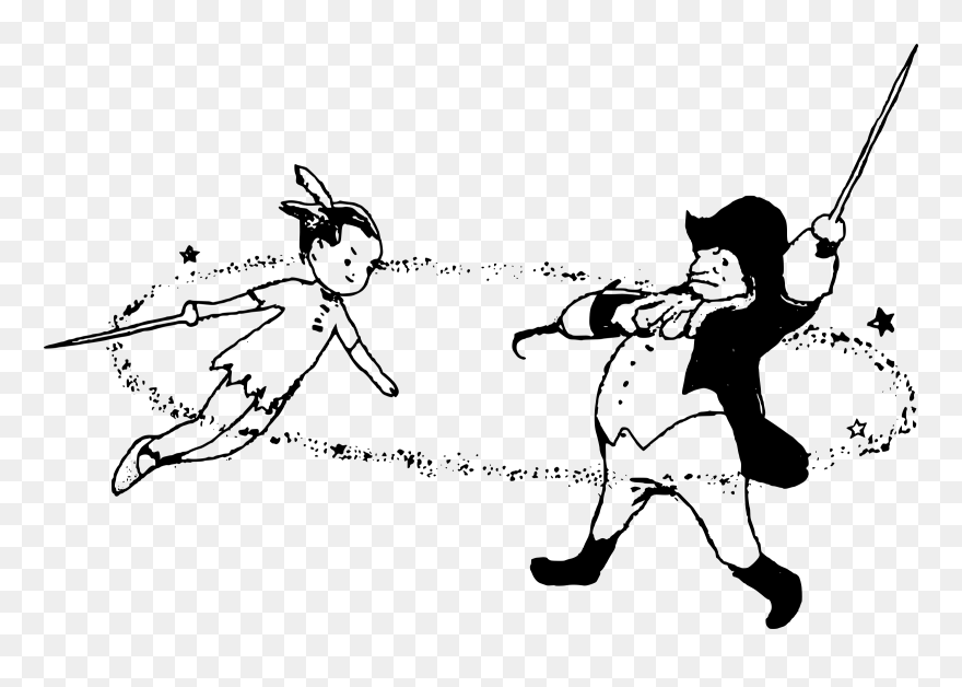 Peter Pan And Captain Hook Clip Arts - Captain Hook - Png Download