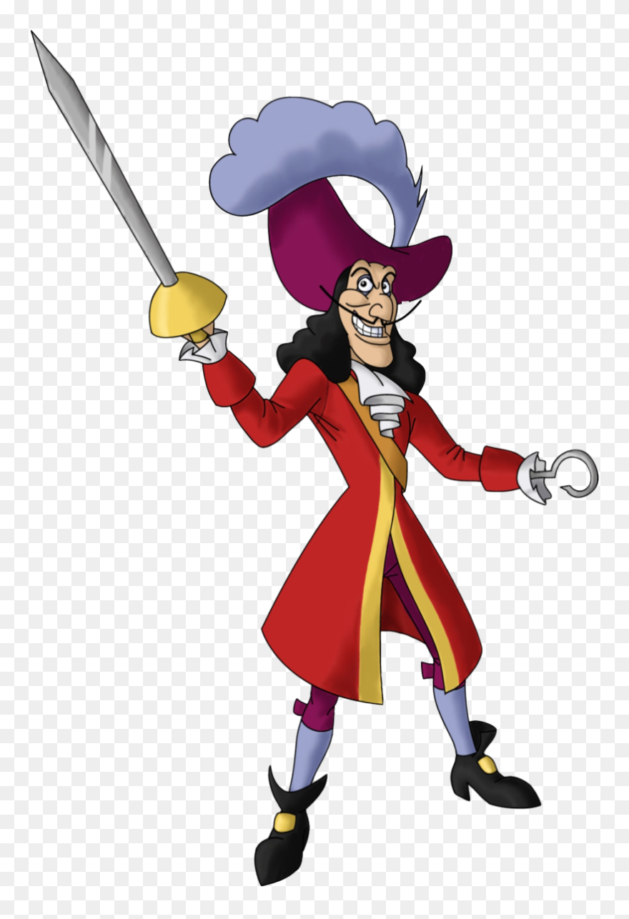 Captain Hook Transparent - Captain Hook Disney Villains Clipart