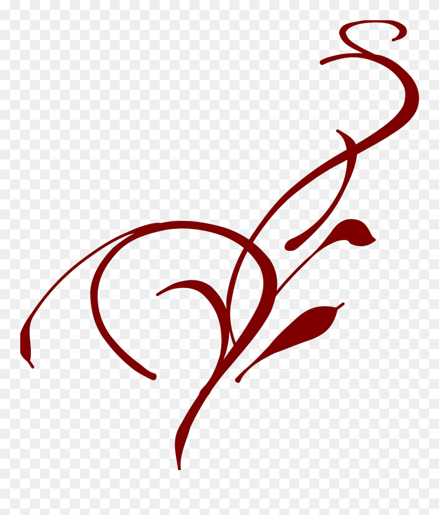 Red Swirl Clip Art - Png Download