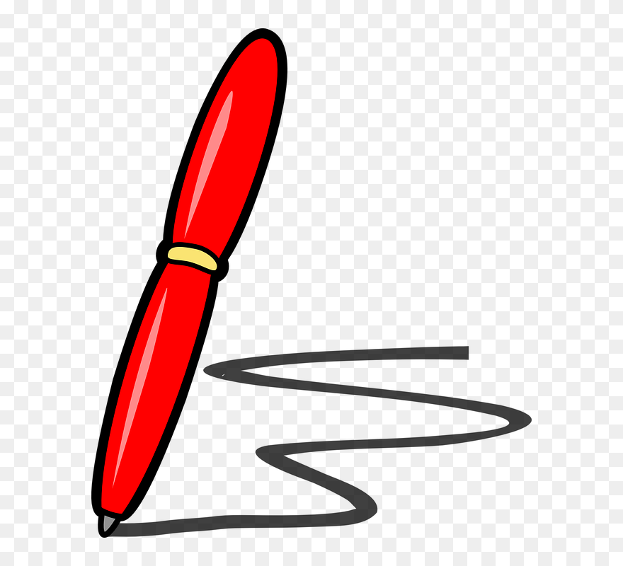 Thumb Image - Red Pen Clipart - Png Download
