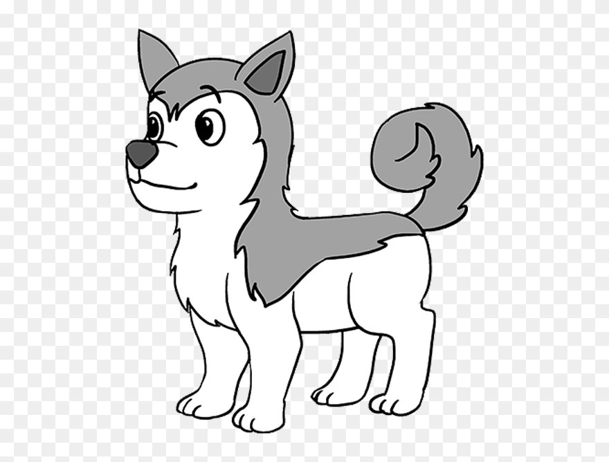 How To Draw A Husky - Draw A Husky Easy Clipart