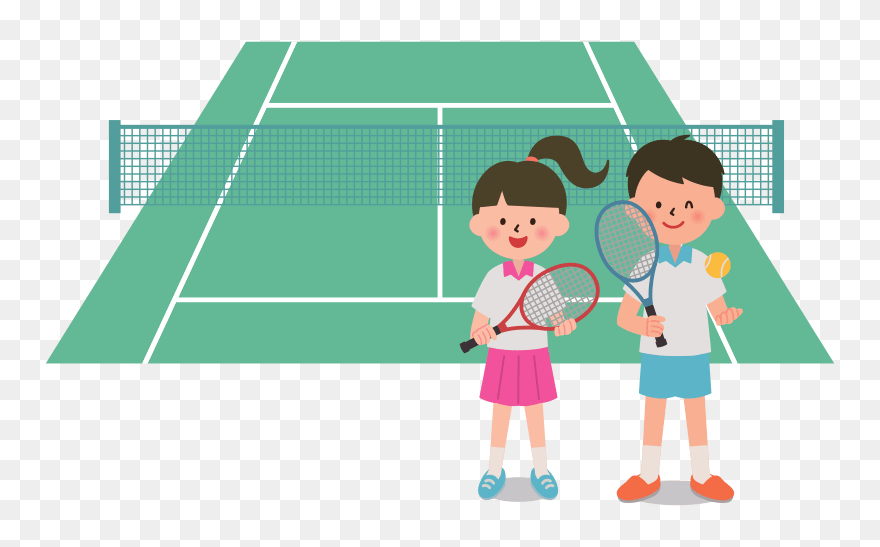 People Playing Tennis Clipart - Png Download