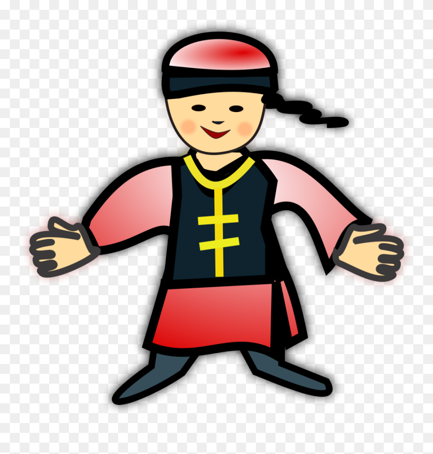 Transparent Rights Clipart - Chinese Boy Clip Art - Png Download