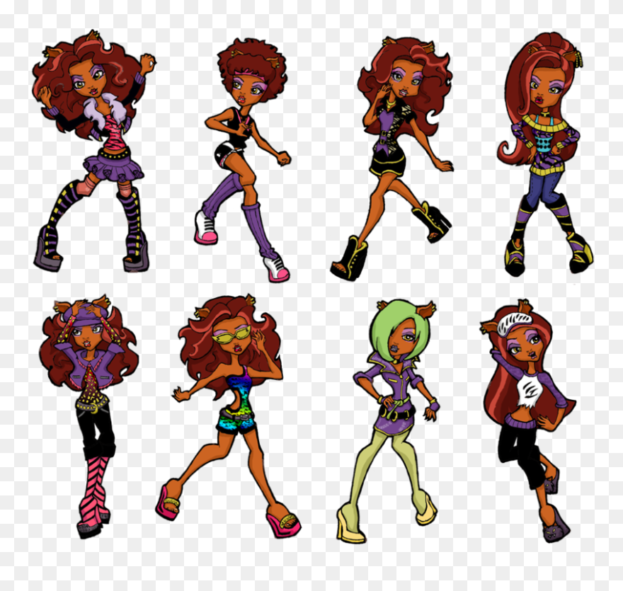 Rainy Day Monster High Dolls - Clawdeen Monster High Drawings Clipart