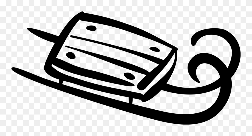 Sleigh Clipart Toboggan - Png Download