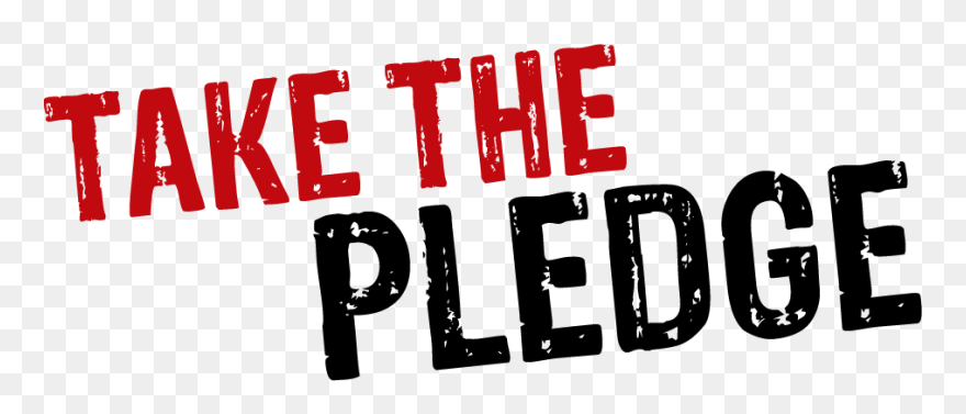 Take The Pledge - Take Pledge Clipart