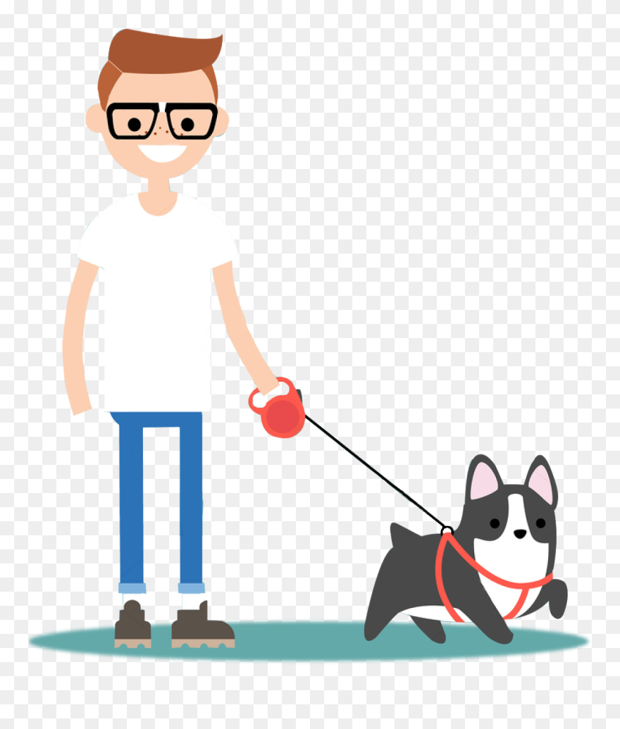 Dog Walking Service In Bexley, Sidcup And Surrounding - Walking A Dog Cartoon Clipart